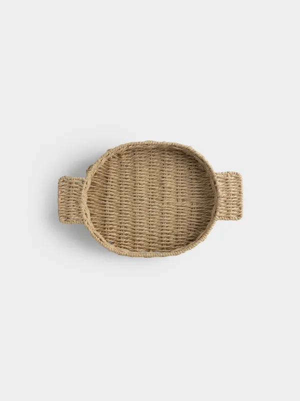 Поднос, 38х24 см, плетеный, с ручками, целлюлоза, овальный, Braided, image-2