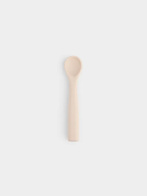 Қасық, балаларға арналған, 14 см, силикон, сарғылт-қоңыр, Kiddy, image-0