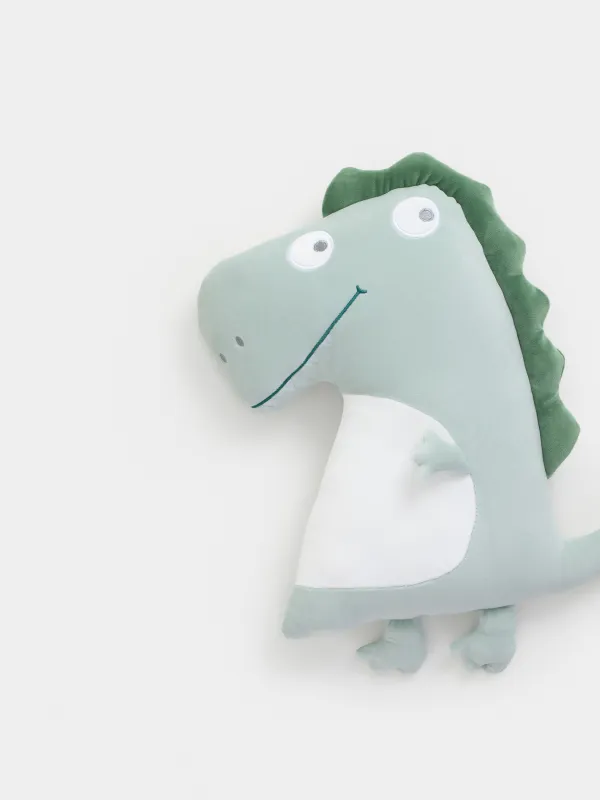 Сәндік жастық, 45х33 см, спандекс/полиэстер, жасыл, Динозавр, Dino, image-1