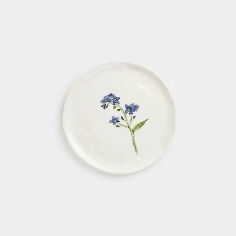 Тарелка закусочная, 19 см, Незабудка, Crumple flower