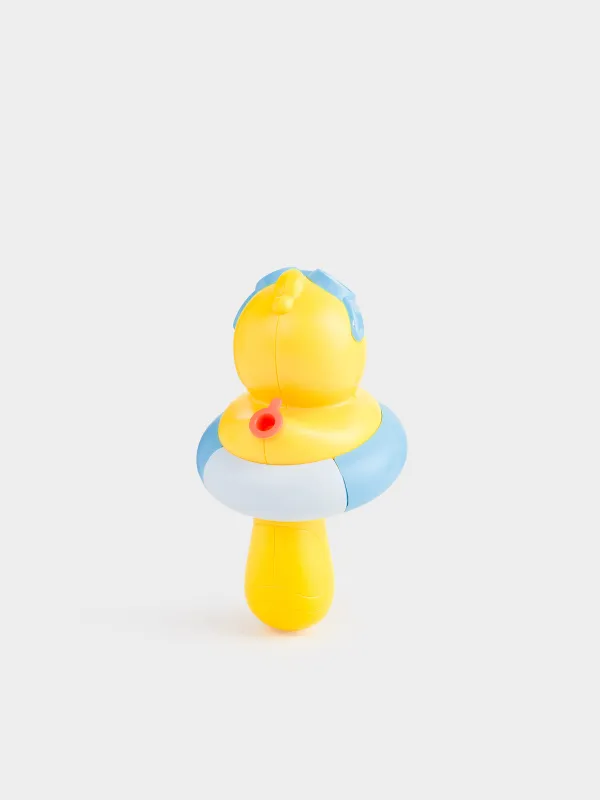 Пистолет водяной, 19 см, пластик, желтый, Утенок в круге, Duck yellow, image-1