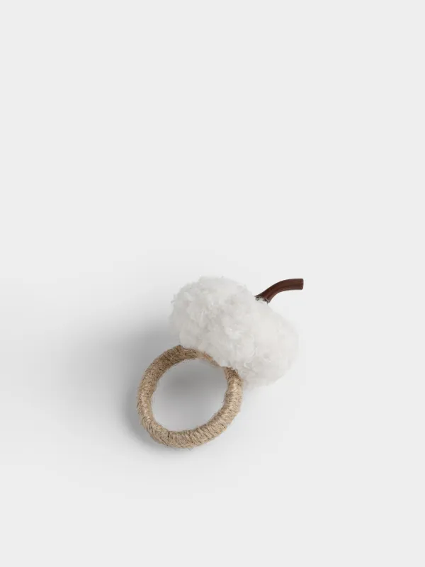 Кольцо для салфеток, бежевое, Boucle figure, image-1