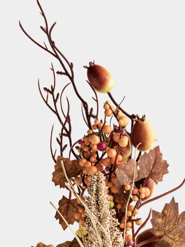 Ветка декоративная, 55 см, пенопласт/пластик, Тыквы с ягодами, Forest symphony decor, image-3
