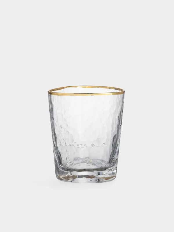 Виски стақаны, 10 см, 380 мл, 2 дана, шыны, алтын жиек, Triangle Gold, image-3