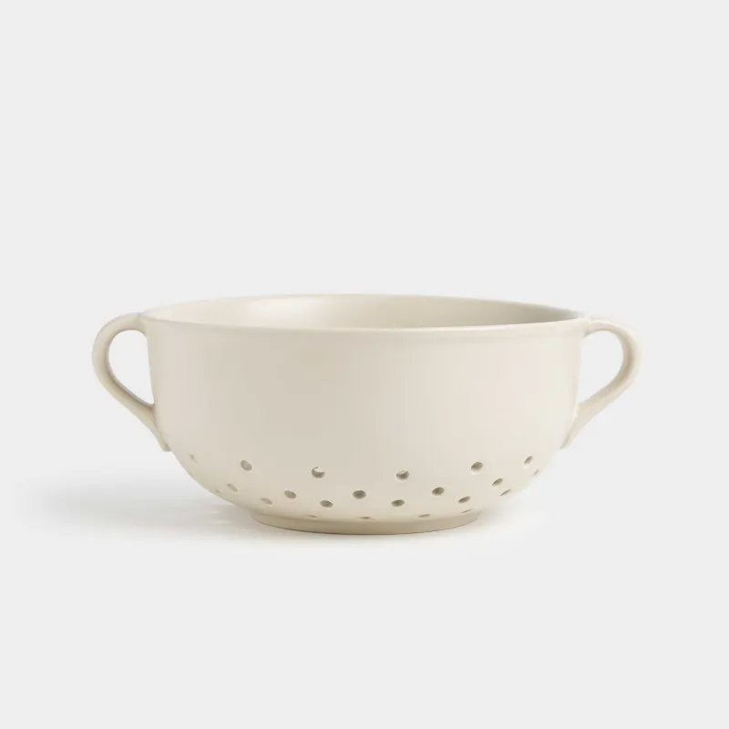 Дуршлаг, 20 см, тұтқалары бар, керамика, сүт түстес, Milk kitchen