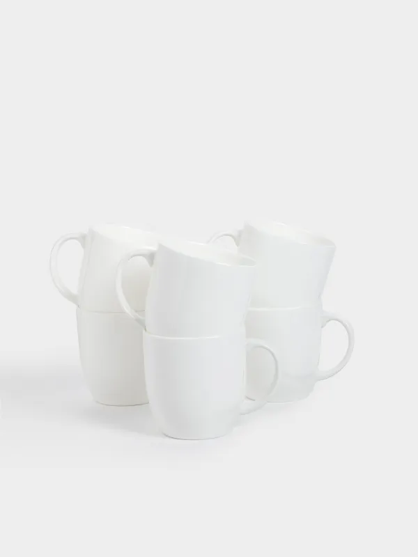 Саптыаяқ, 370 мл, 6 дана, фарфор F, ақ, Ideal white, image-0