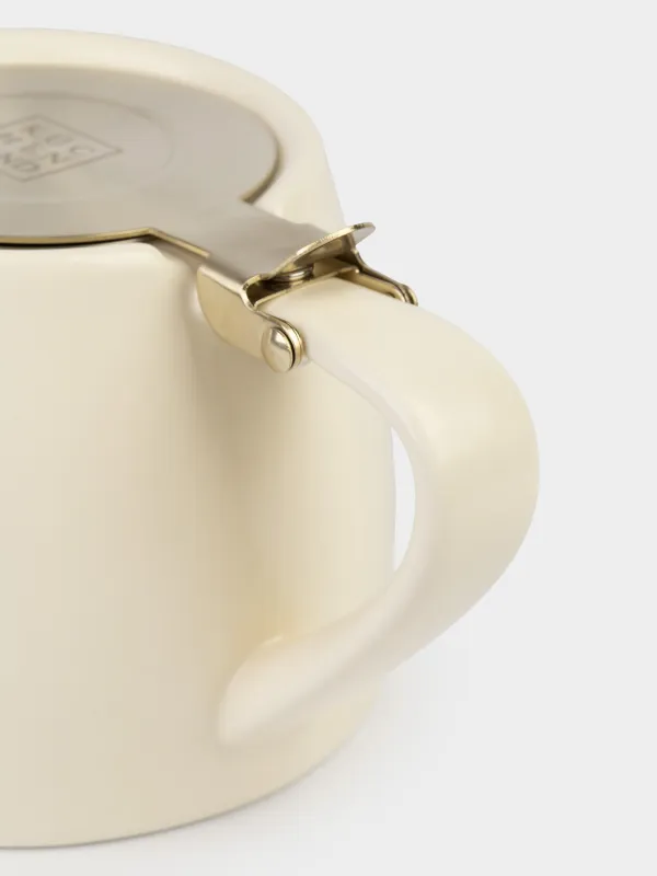 Шай демдейтін шәйнек, 500 мл, керамика/болат, сүт түстес-алтын, Kettle ceramo, image-4