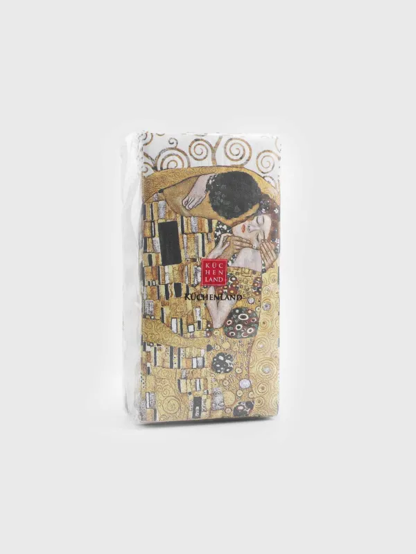 Қағаз майлықтар, 33х33 см, 20 дана, тікбұрышты, Поцелуй, Климт, Art поцелуй, image-3