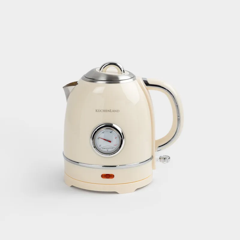Шайнек, электрлік, 1,5 л, 1500 Вт, болат/пластик, сүт түстес, Vintage kitchen