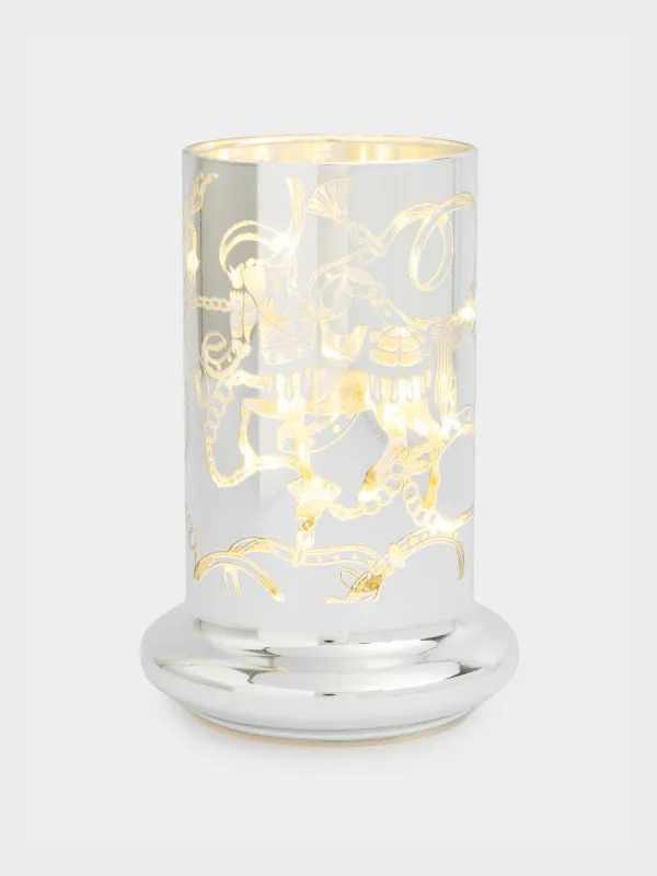 Сәндік шам, 15 см, шыны/пластик, түрлі-түсті, Жылқылар, Golden style, image-0