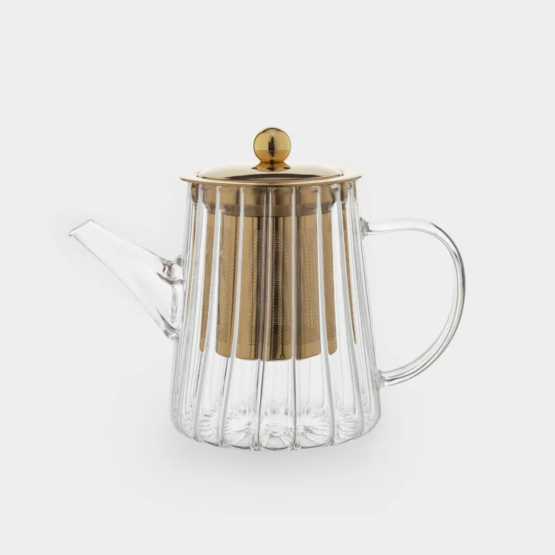 Шайнек, 600 мл, пайдаланылған Шыны / болат, алтын, Camellia gold