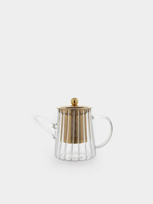 Шайнек, 600 мл, пайдаланылған Шыны / болат, алтын, Camellia gold, image-0