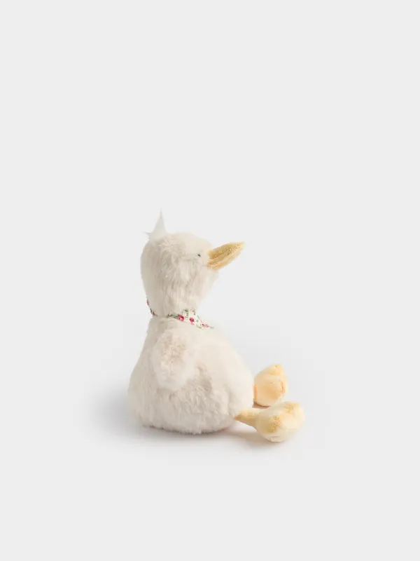 Игрушка, 19 см, мягкая, полиэстер, белая, Утенок, Duck toy, image-1