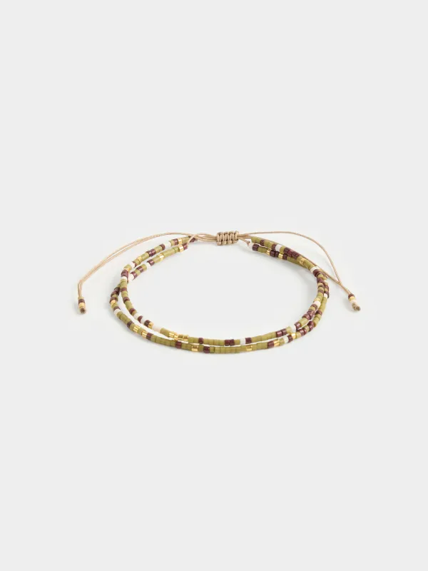 Аяққа тағатын білезік, 28 см, пластик/полиэстер, түрлі-түсті, Pearl color, image-1