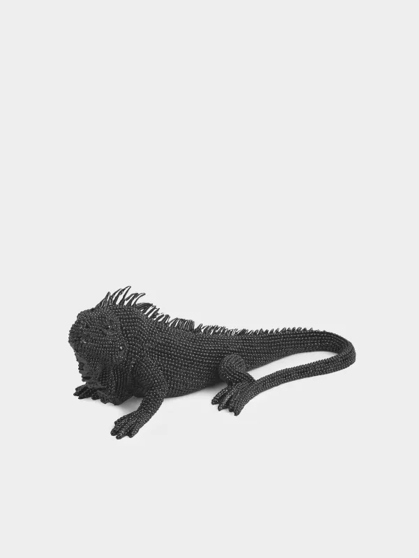 Мүсінше, 20х12 см, полирезин, қара, Игуана, Iguana, image-0