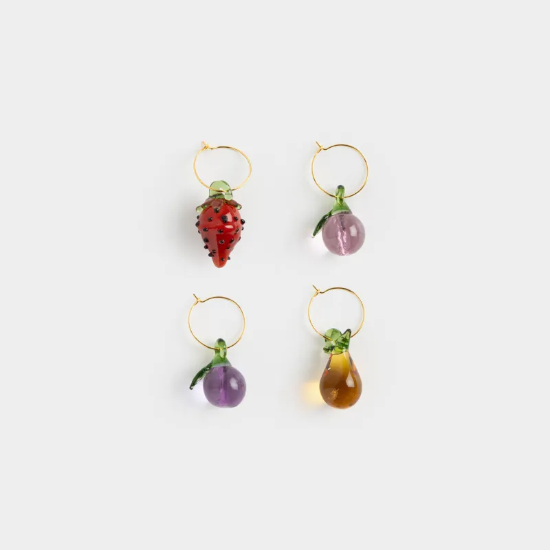 Подвеска для бокала, 4 шт, Фрукты, Fruit