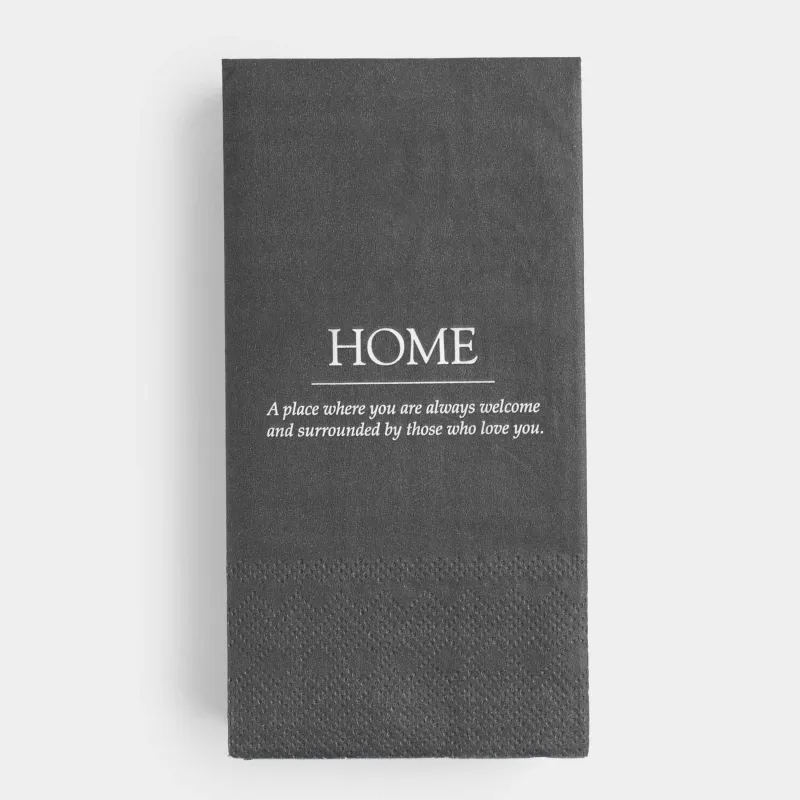 Қағаз майлықтар, 33х33 см, 20 дана, тікбұрышты, қара, Home, Course