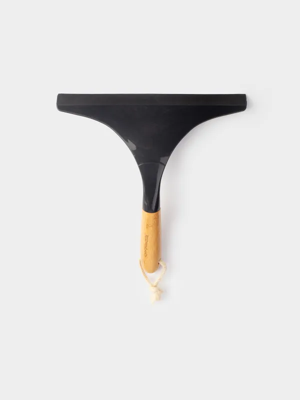 Шыны тазалағыш, 24 см, бамбук/пластик, қара, Black clean, image-0