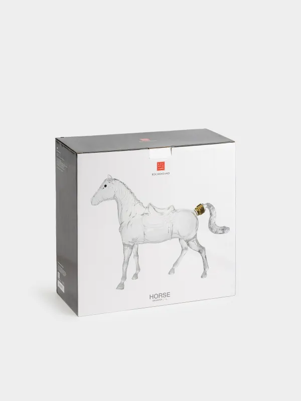 Декантер, 1 л, стекло/металл, Лошадь, Horse, image-5