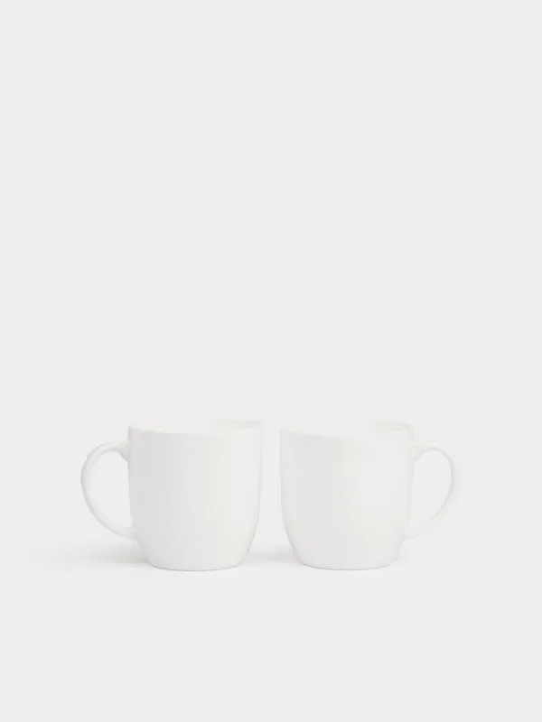 Саптыаяқ, 370 мл, 2 дана, F фарфоры, ақ, Ideal white, image-1
