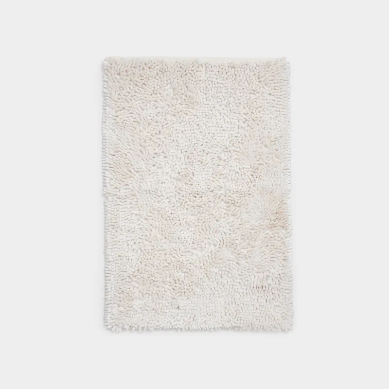 Кілем, 50х80 см, сырғанауға қарсы, полиэстер, сүт, Fluff