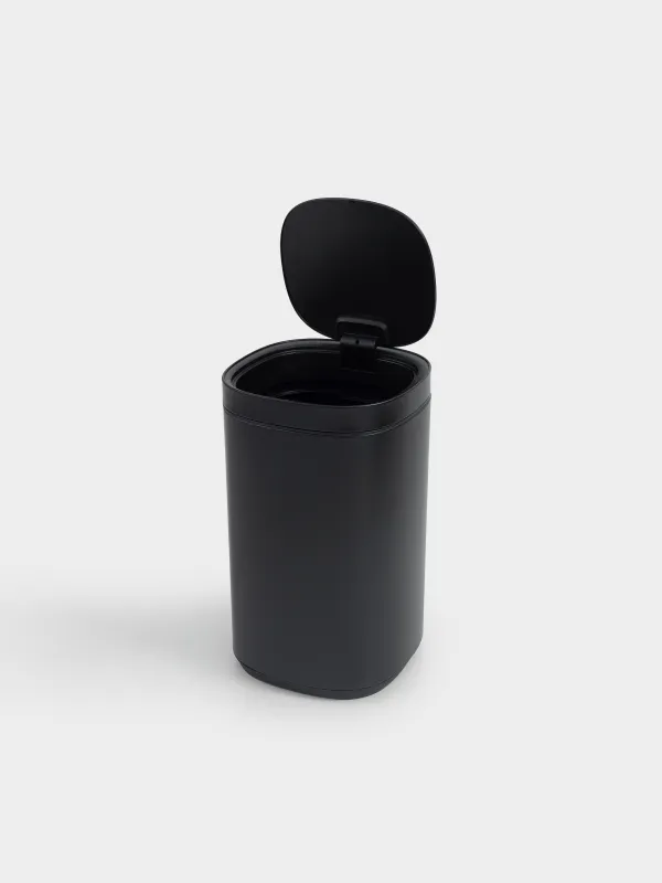 Ведро для мусора, 30 л, с кнопкой для открывания, Total black, image-1