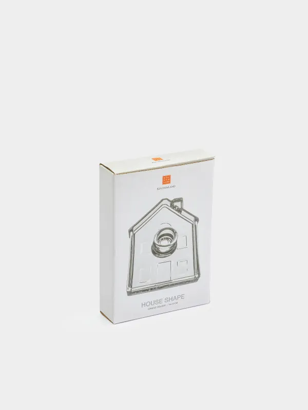 Шам ұстағыш, 14 см, жіңішке шамға арналған, шыны, House shape, image-5