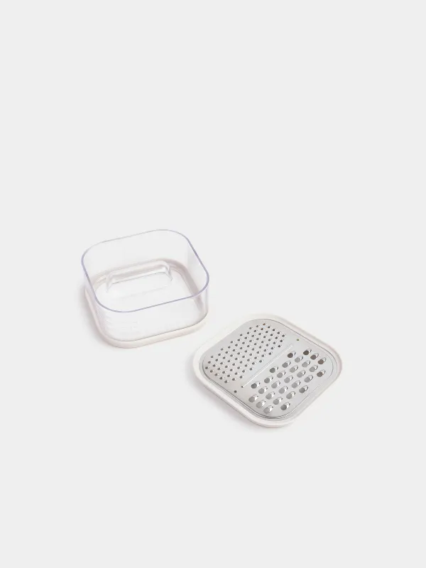 Үккіш, 14х14 см, контейнері бар, болат/пластик, сүт түстес, Soft kitchen, image-2