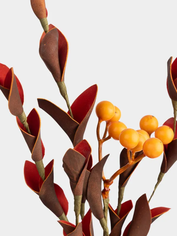 Сәндік бұтақ, 53 см, EVA/полиэтилен, Қызғылт сары жидектер, Grand garden decor, image-3