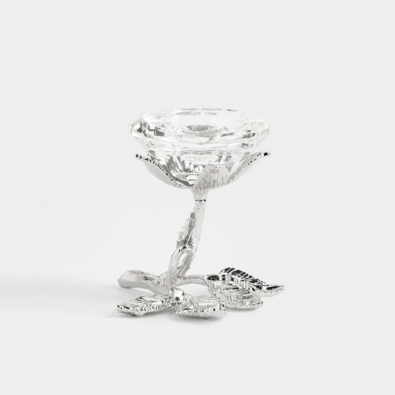 Подсвечник, 9 см, для чайной/тонкой свечи, Цветок, Diamond