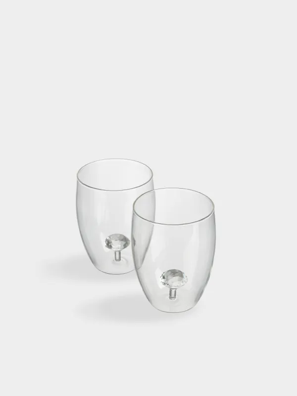 Стақан, 12 см, 600 мл, 2 дана, шыны Б, Кристалл, Crystal shape, image-1