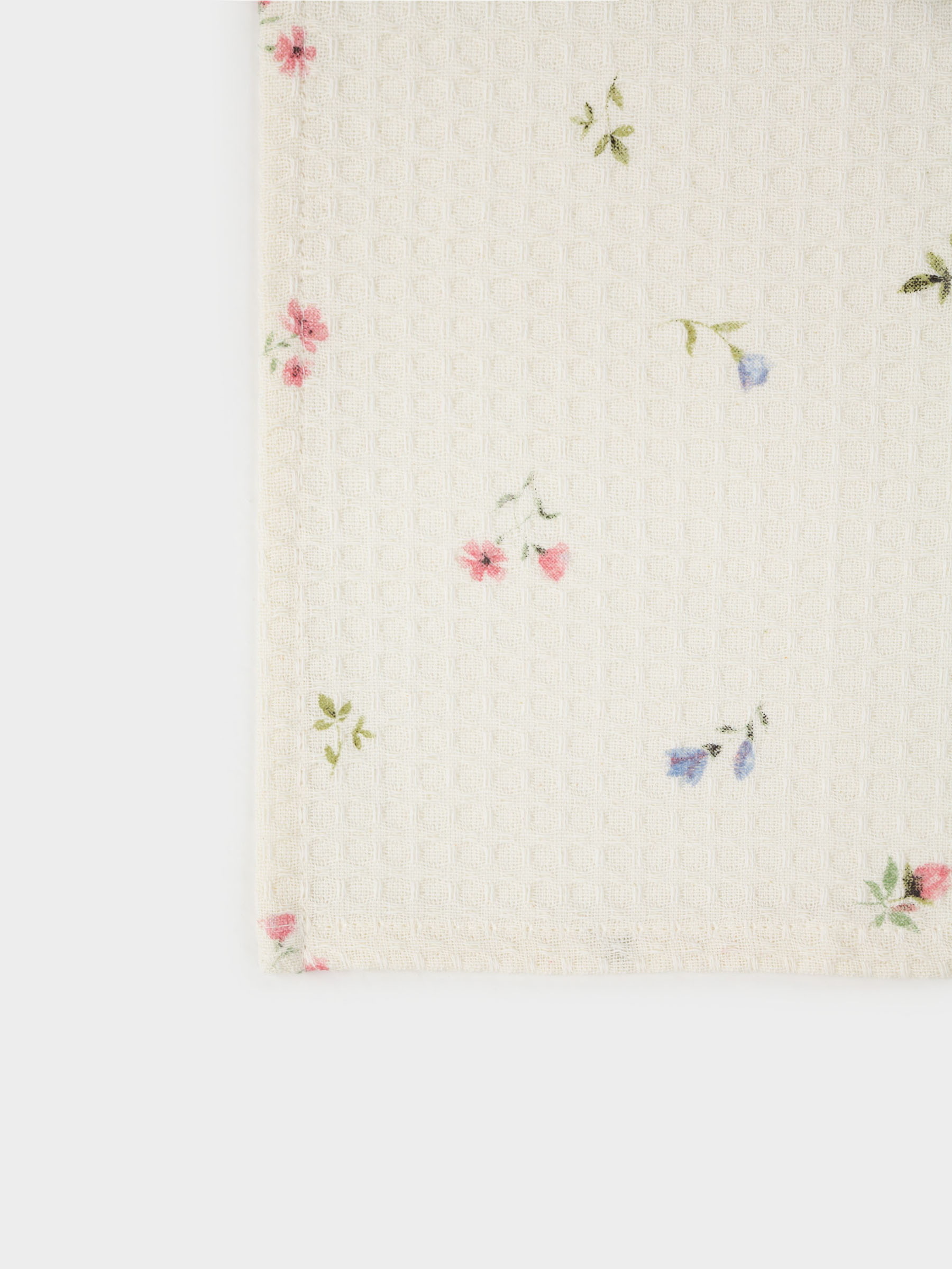Полотенце кухонное, 40х60 см, 2 шт, хлопок, белое/молочное, Цветы, El flora, image-5