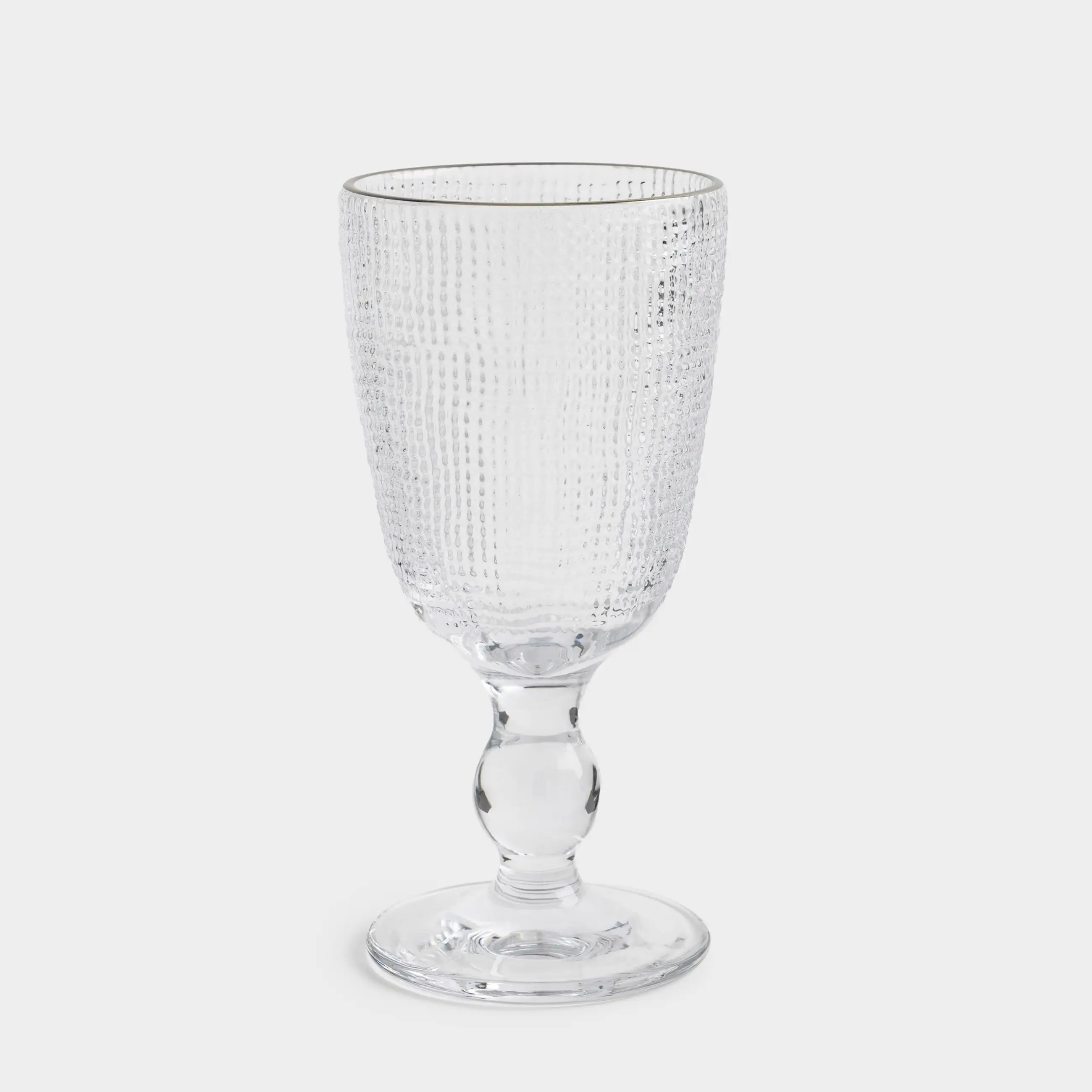 Бокал-кубок для вина, 260 мл, стекло Р, с серебристым кантом, Grain silver