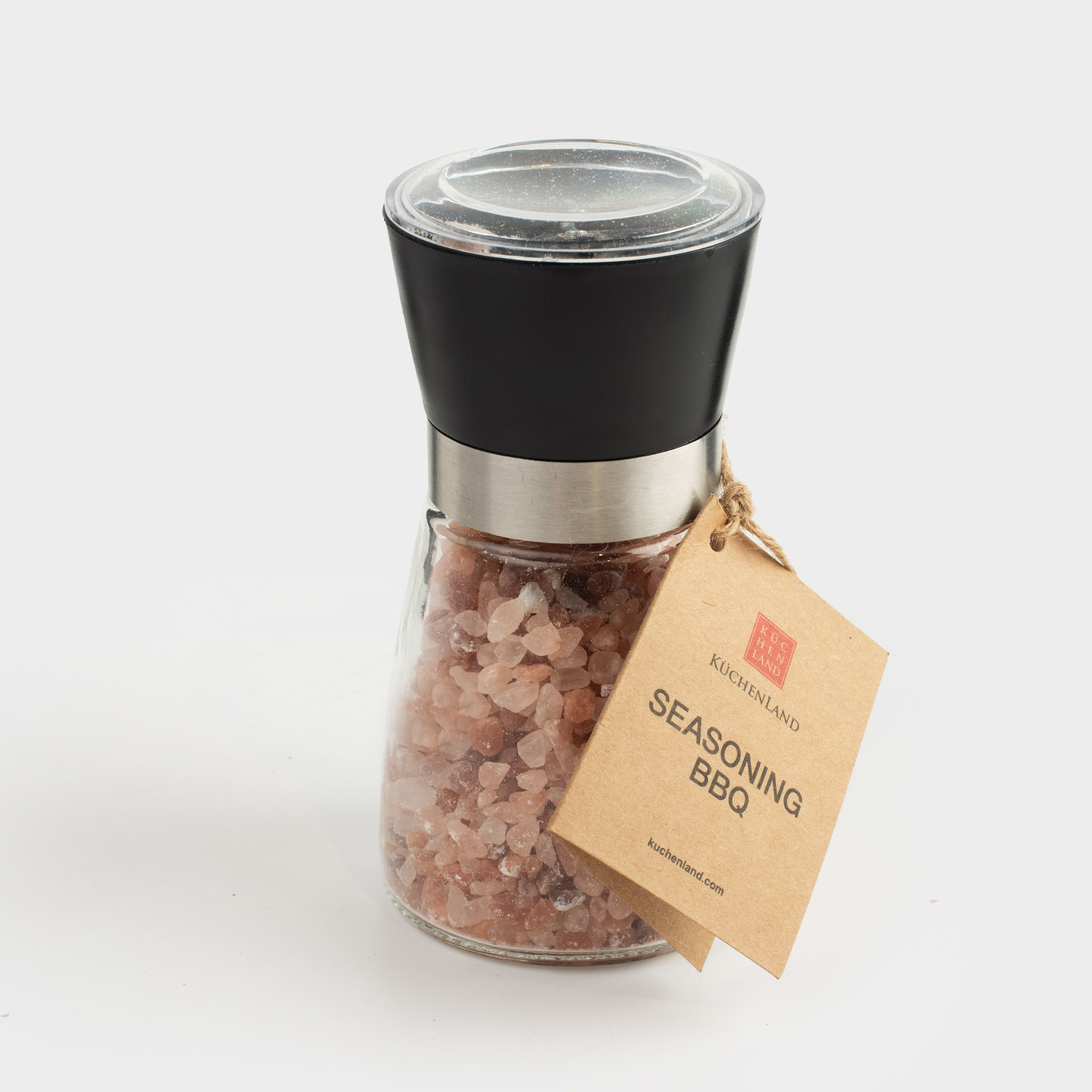 Мельница для специй 13 см, механическая, стекло, Розовая соль, Seasoning BBQ, image-2