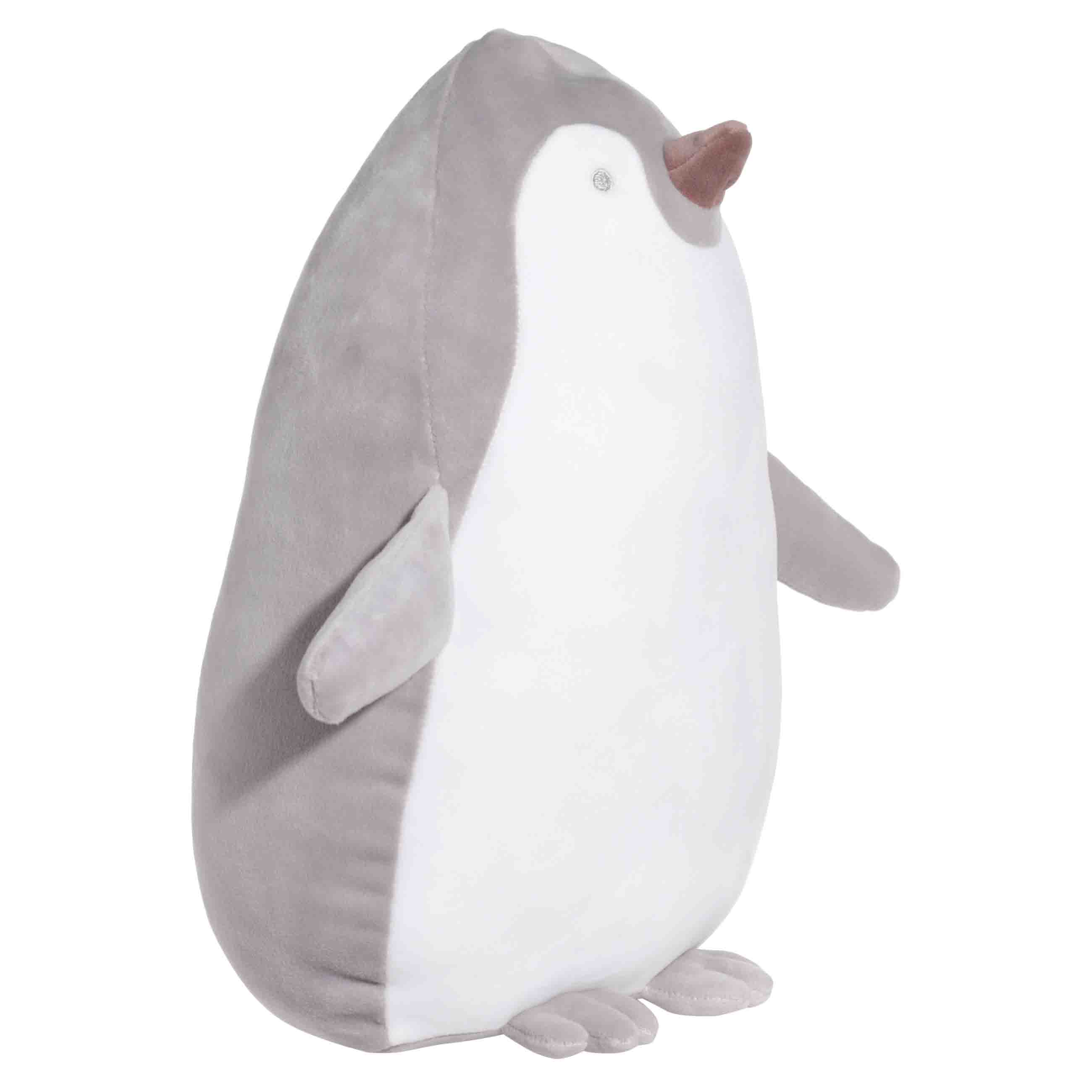 Подушка декоративная, 34х23 см, спандекс, серая, Пингвин, Aquatic animals, image-1