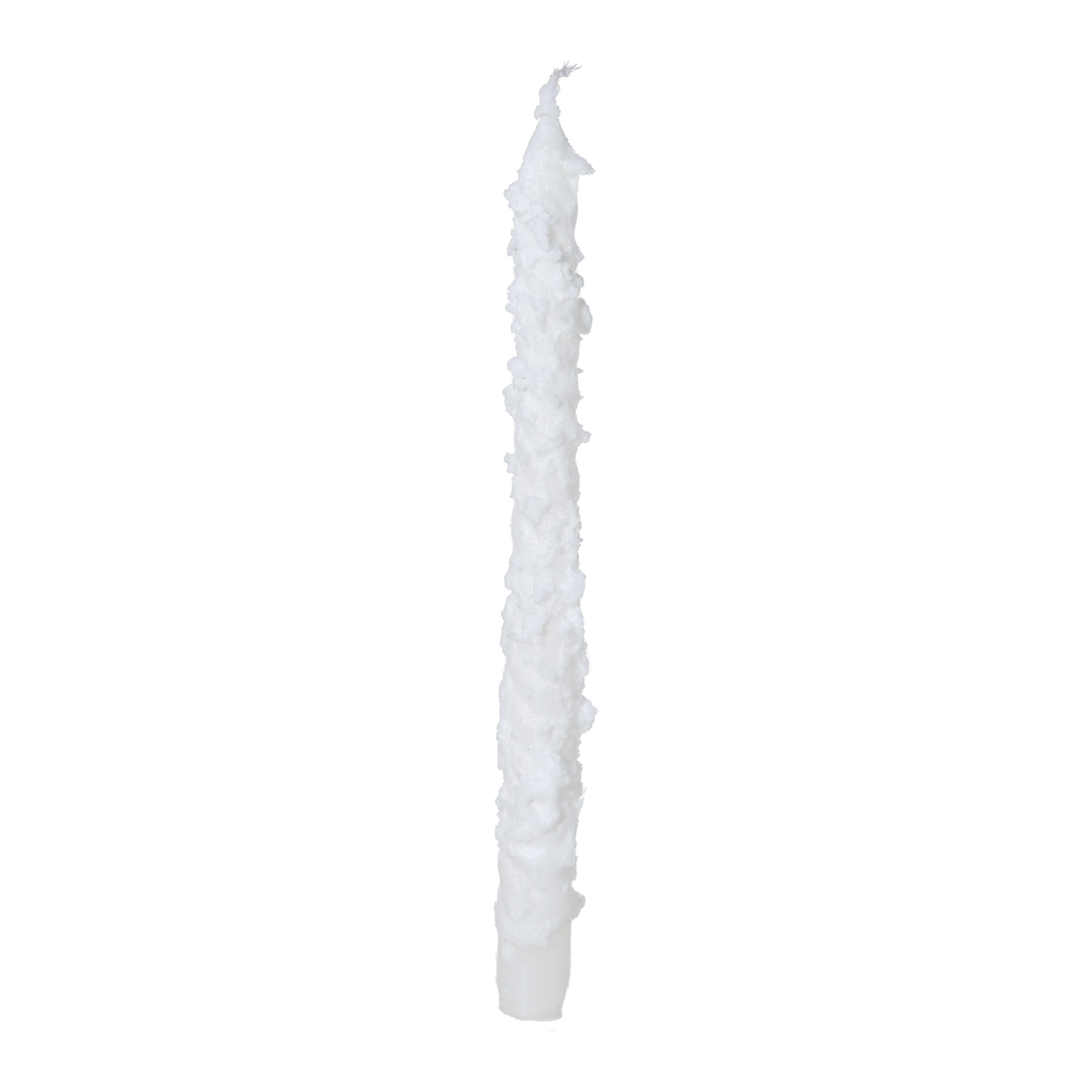 Свеча, 25 см, 2 шт, тонкая, белая, Застывший снег, Snowy candle, image-2