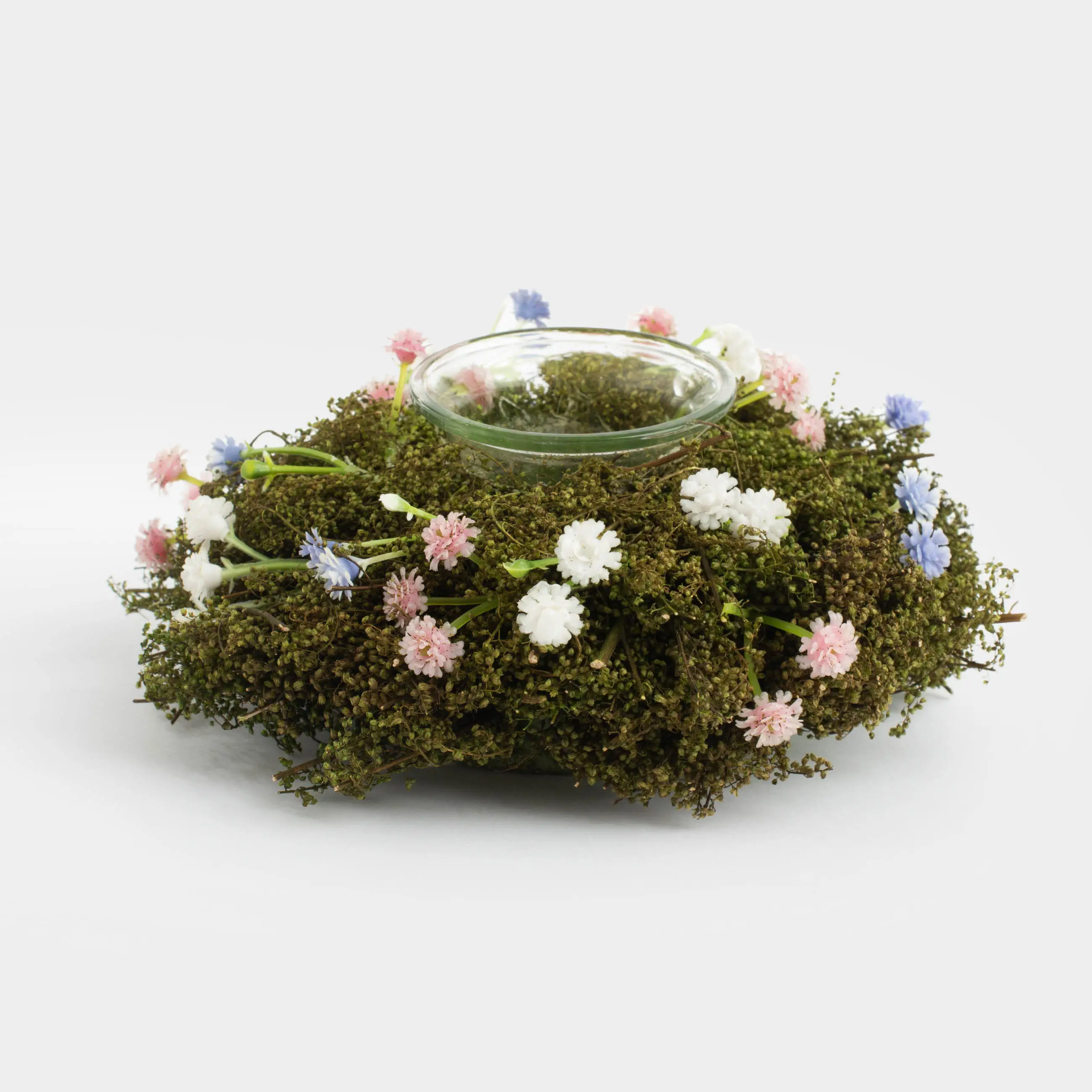 Шам ұстағыш, 16 см, шәйнекке арналған, шыны/жусан, Ботакөздер, Delicate posy декоры