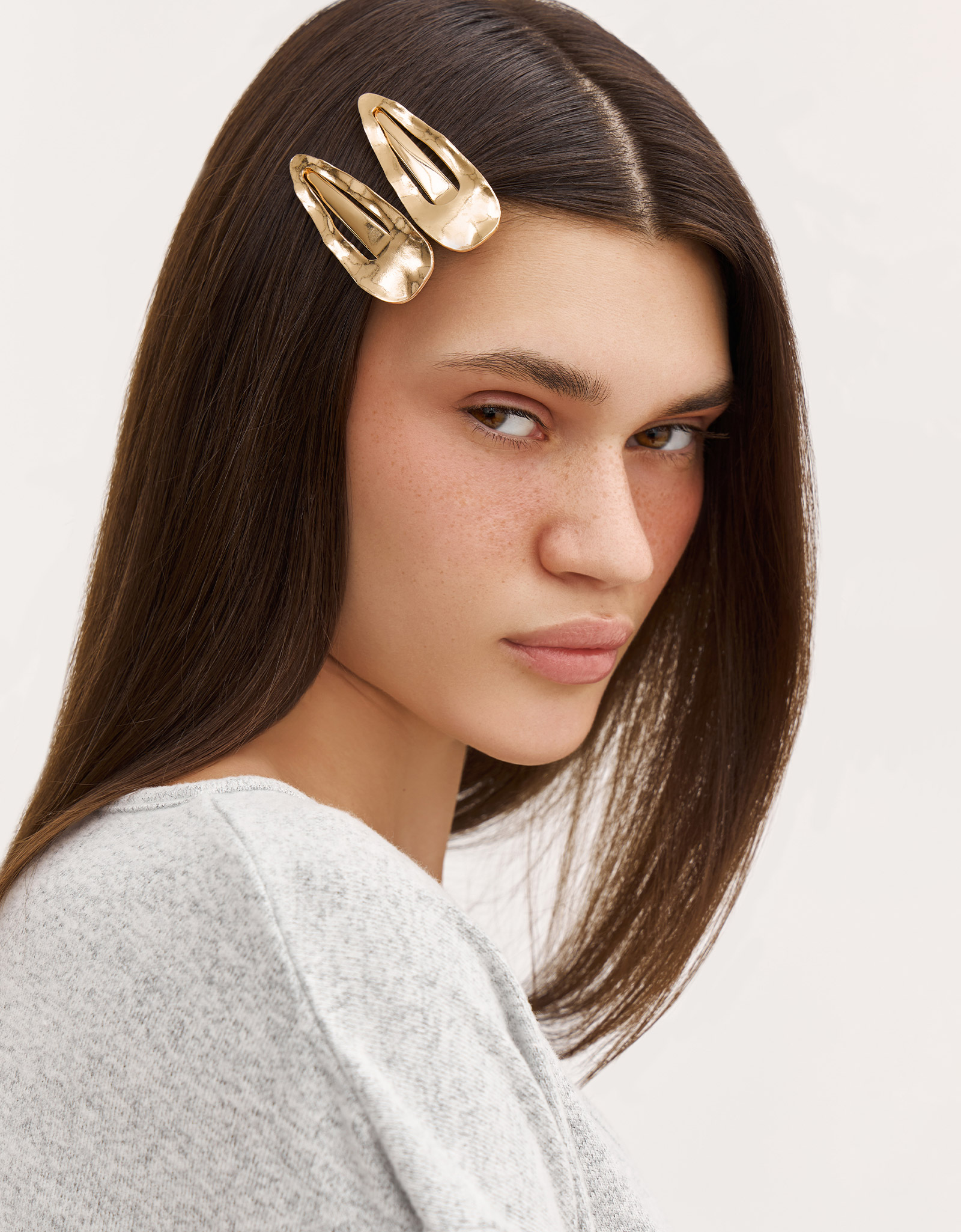 Заколка для волос, 7 см, металл, золотистая, Hairstyle, image-5