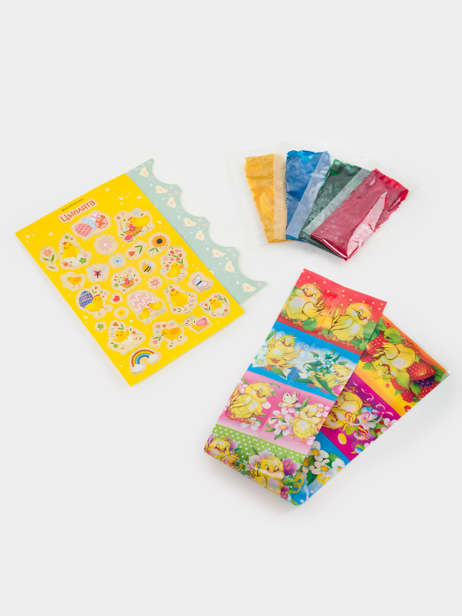 Набор пасхальный для декорирования яиц, 4 цвета/18 пр, Цыплята, Easter dye, image-6