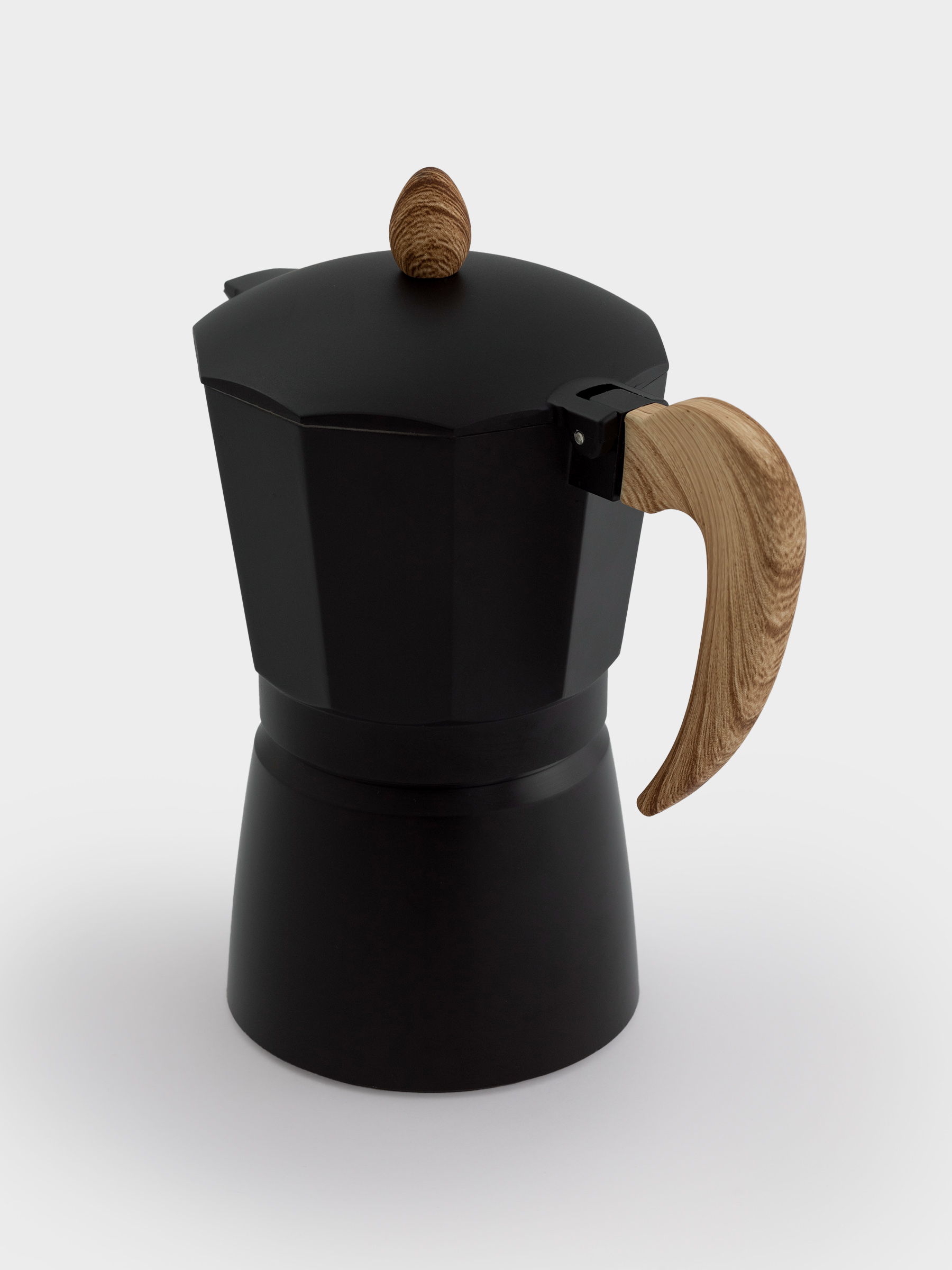 Кофеварка гейзерная, 300 мл, алюминий/пластик, черная, Espresso, image-4