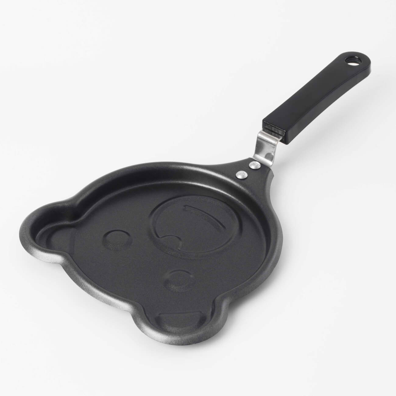 Сковорода для омлета и панкейков, 13 см, с покрытием, сталь, черная, Мишка, Bear изображение № 1