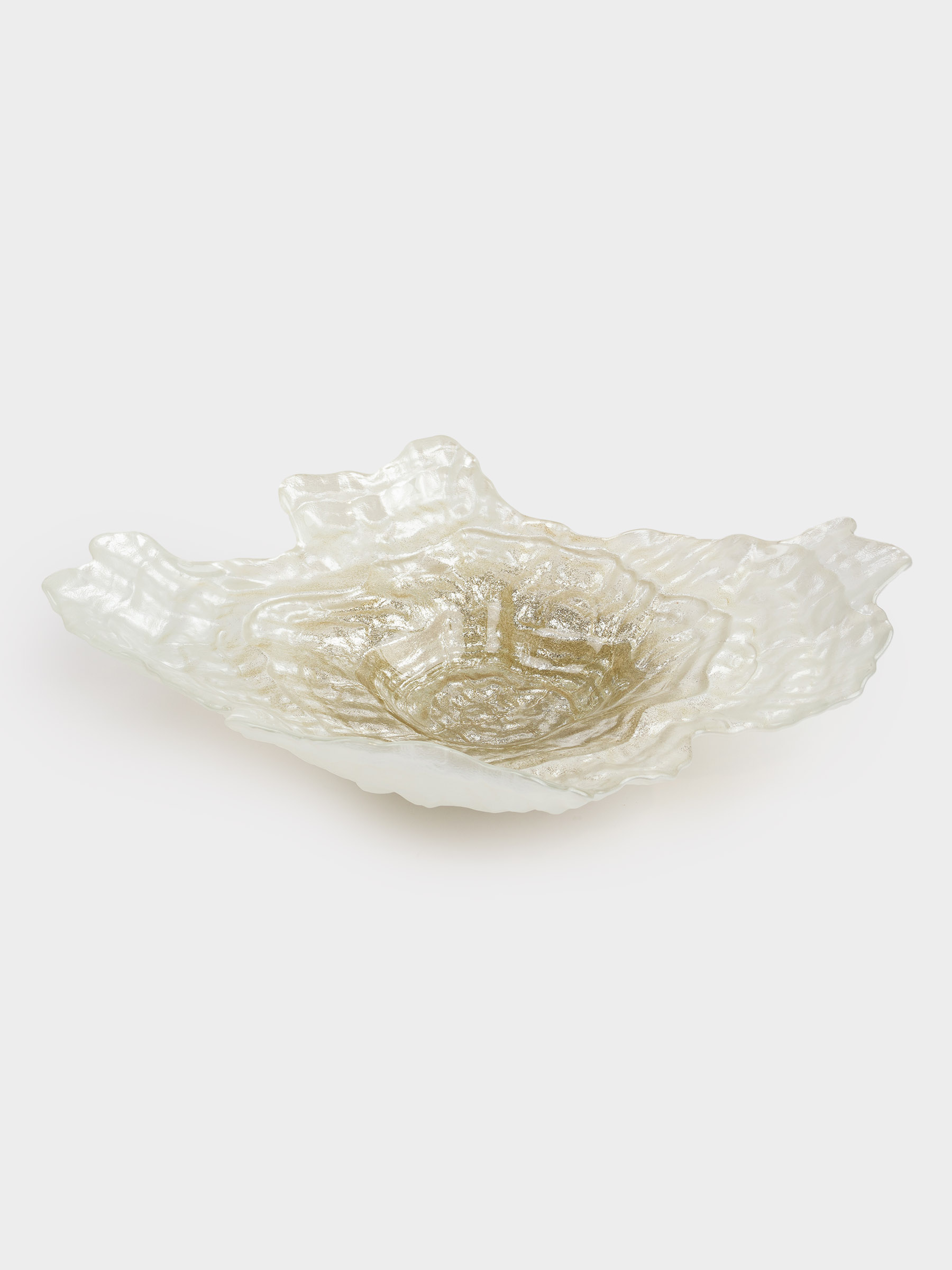 Блюдо, 45х33х10 см, стекло, шампань/молочное, Устрица, Shellfish, image-1