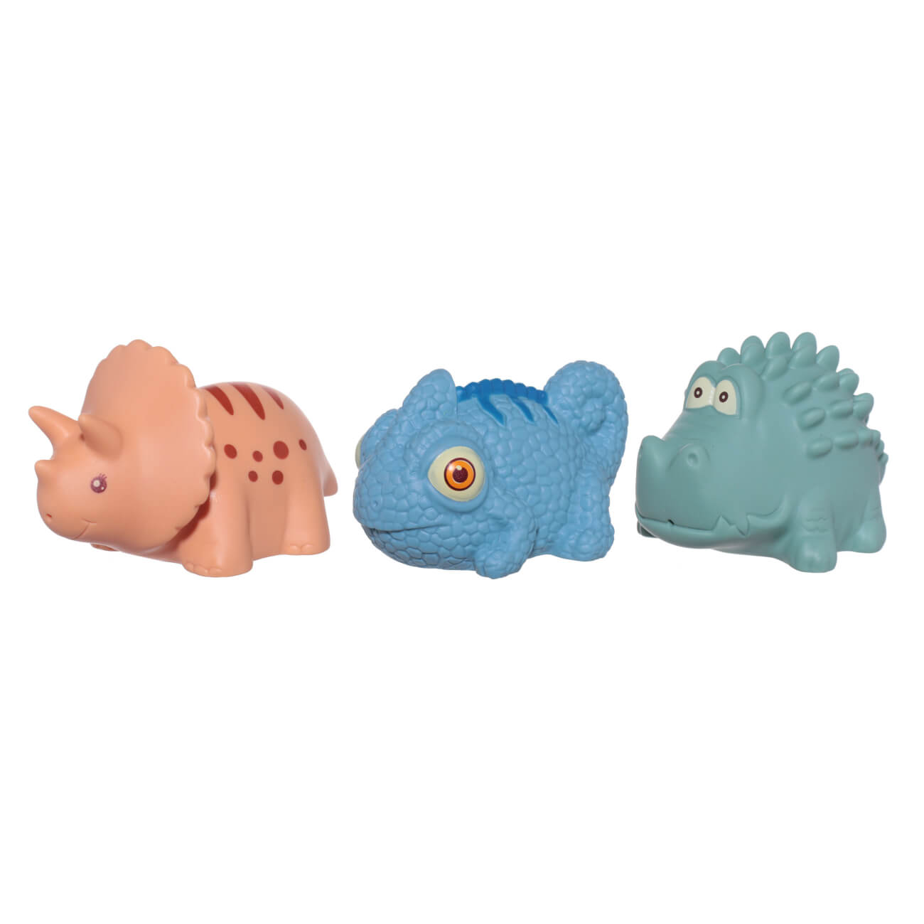 Набор игрушек для купания, 3 пр, ПВХ, цветной, Хамелеон/Динозавр/Крокодил, Kiddy изображение № 1