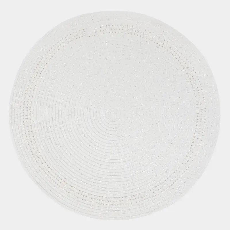 Салфетка под приборы, 38 см, целлюлоза, круглая, белая, Straw ,image-0