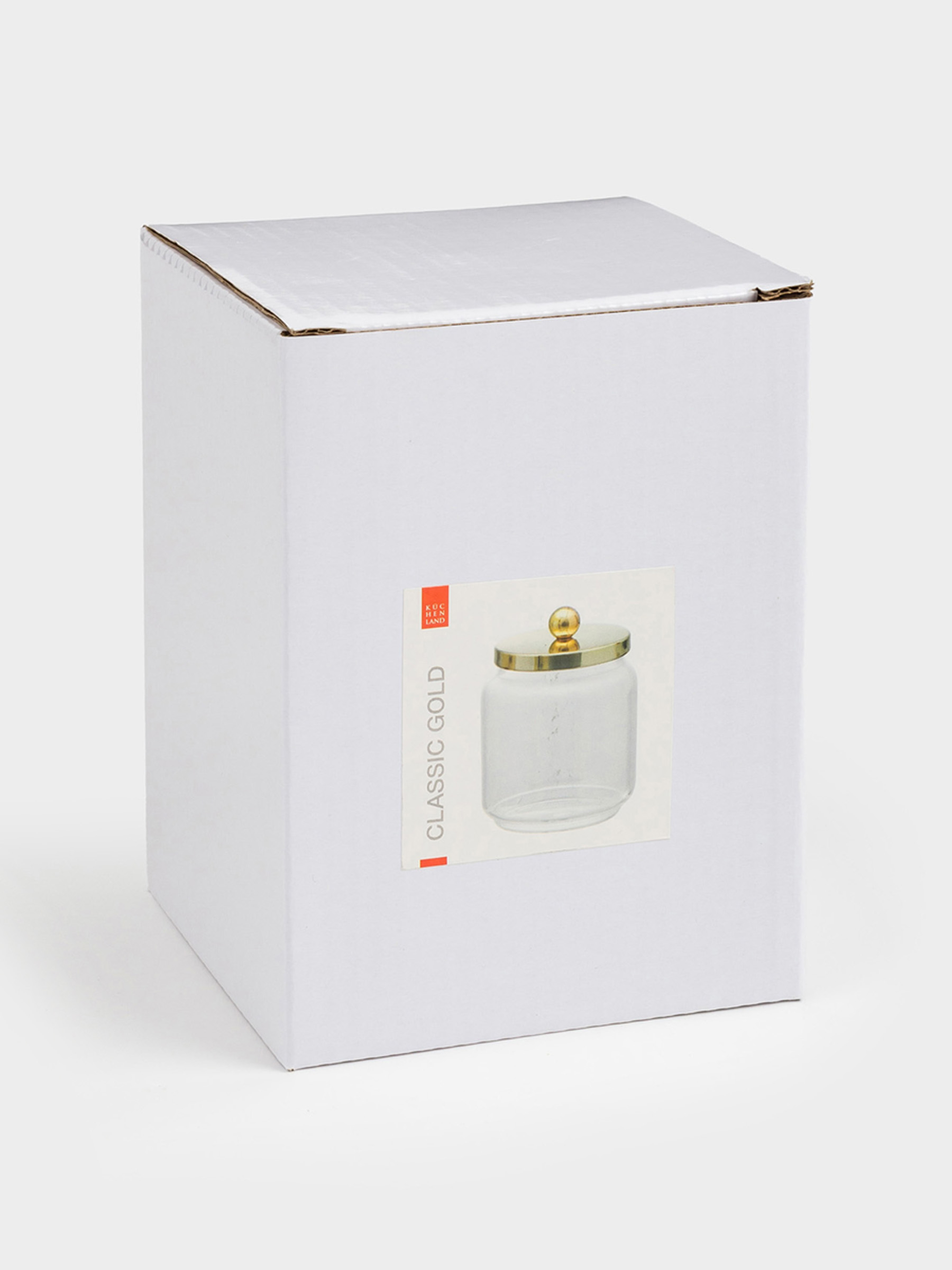 Емкость для хранения, 9х12 см, 450 мл, стекло/металл, золотистая, Classic gold, image-5