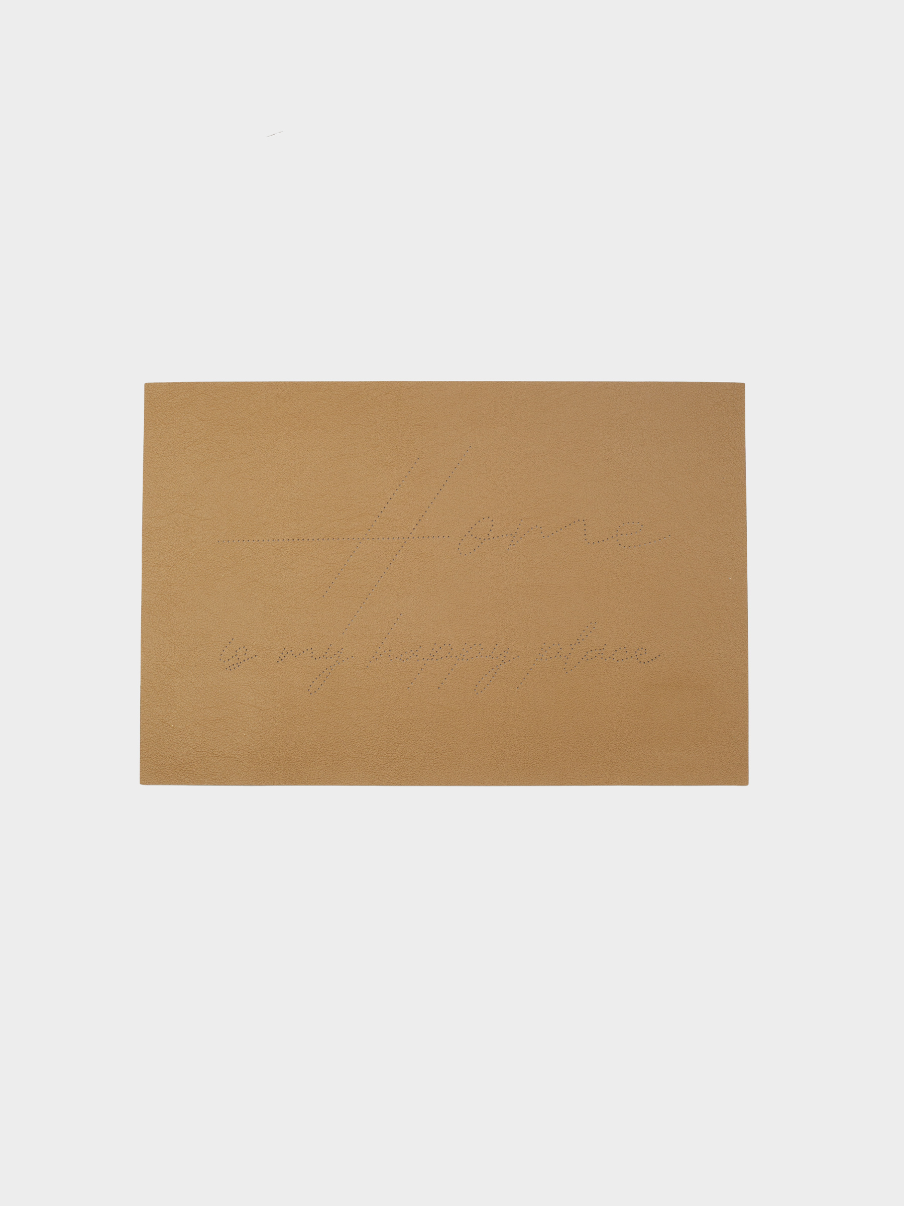 Салфетка под приборы, 30x45 см, ПВХ/полиэстер, коричневая, Home is my happy place, Rock, image-1