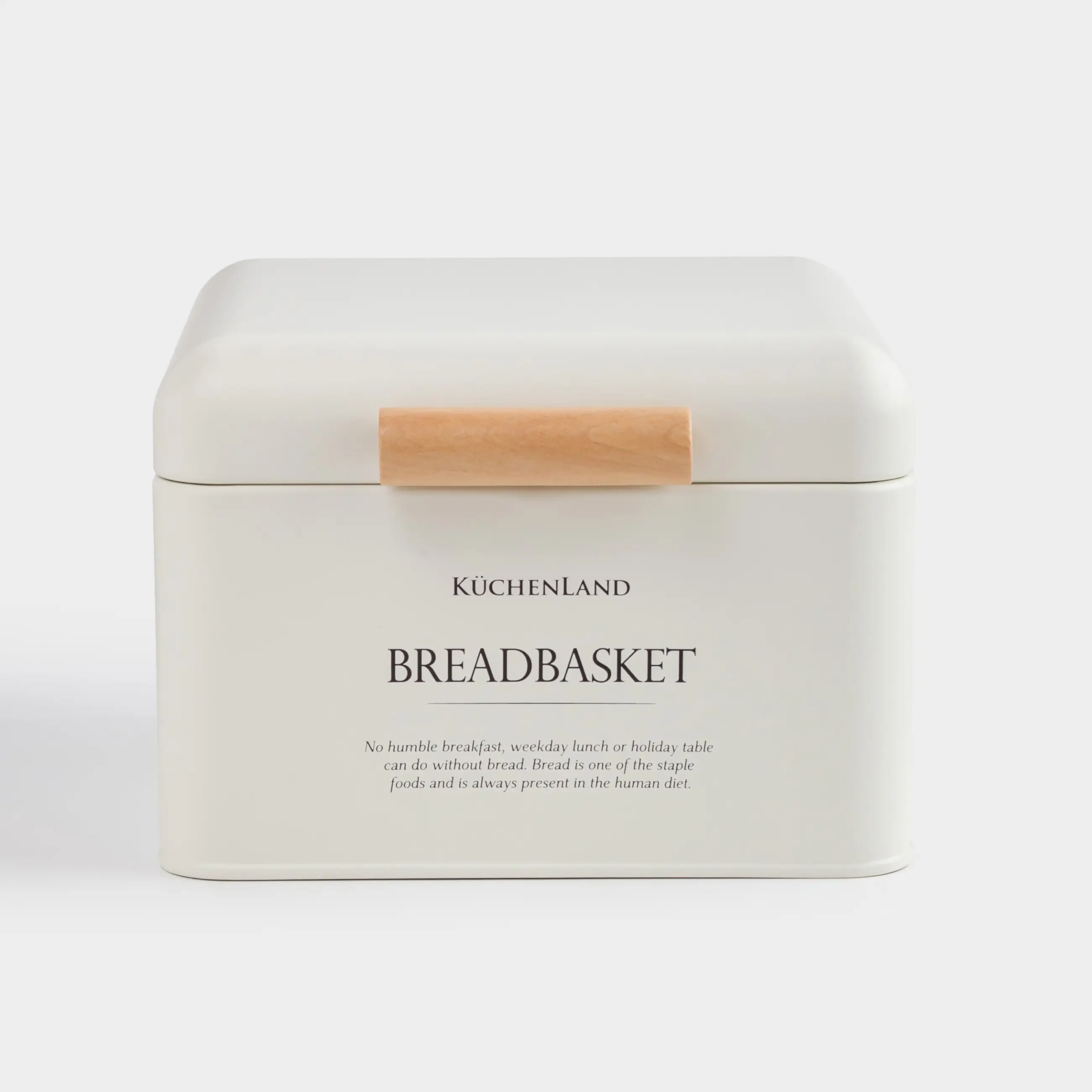 Нан қорабы, 20х20х14 см, металл/ағаш, шаршы, сүт, Breadbasket, Course