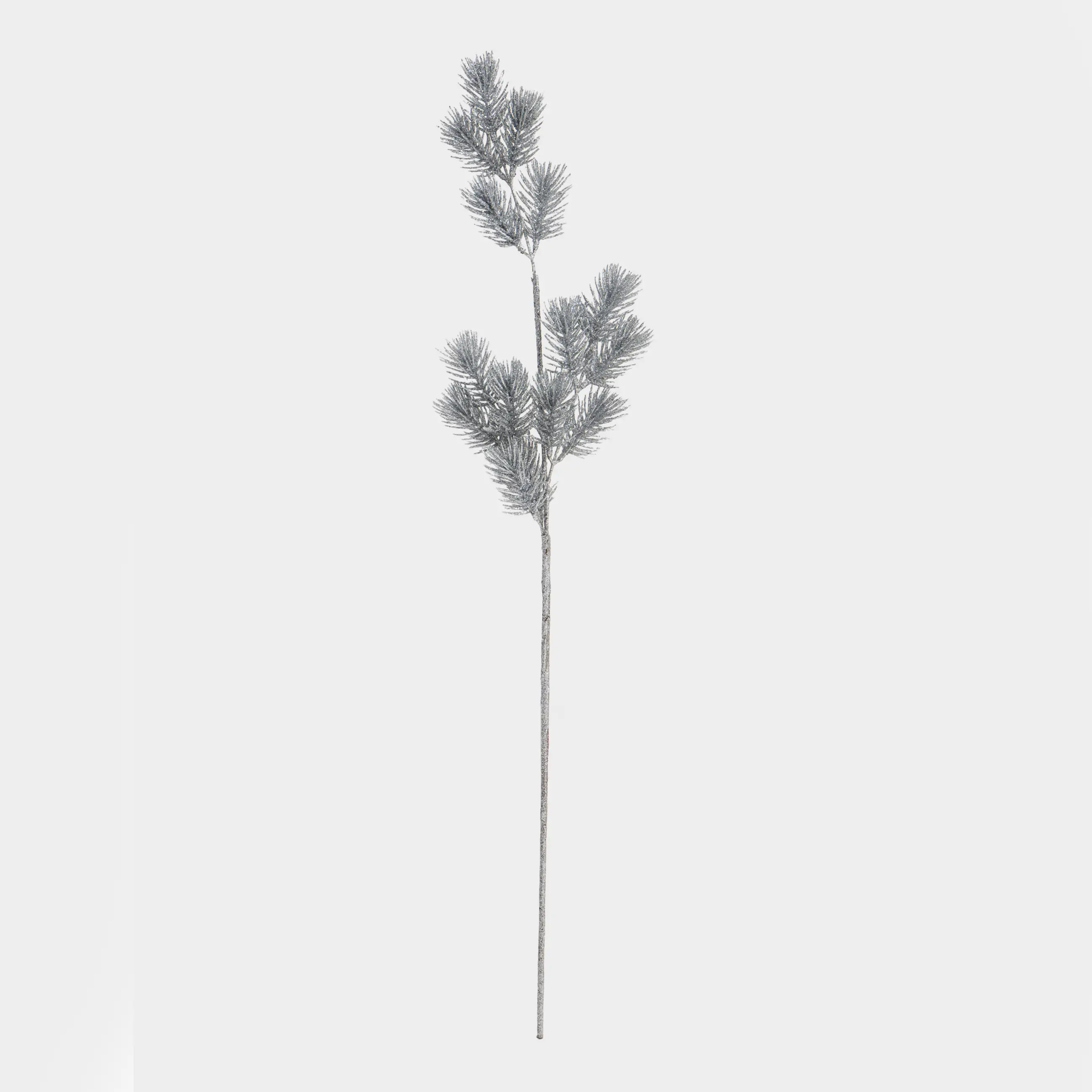 Ветка декоративная, 70 см, пластик, Серебристая хвоя, Conifer grey