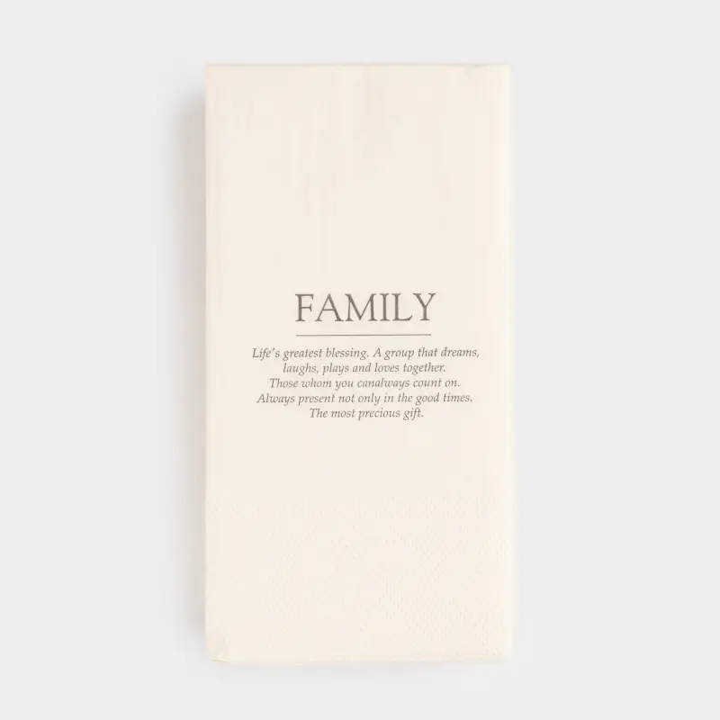 Салфетки бумажные, 33х33 см, 20 шт, прямоугольные, белые, Family, Course ,image-0