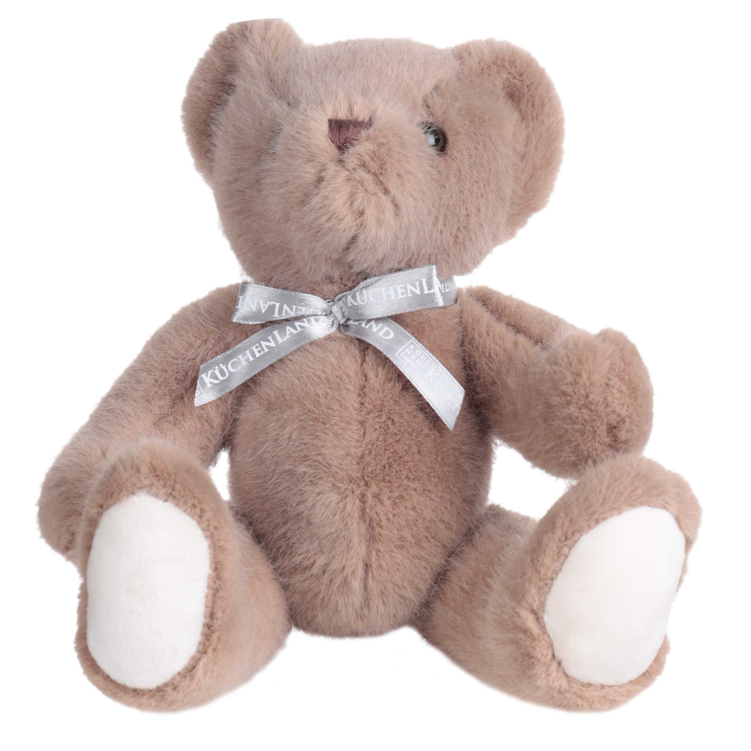 Игрушка, 27 см, мягкая, с подвижными лапами, полиэстер, серая, Мишка, Bear, image-2